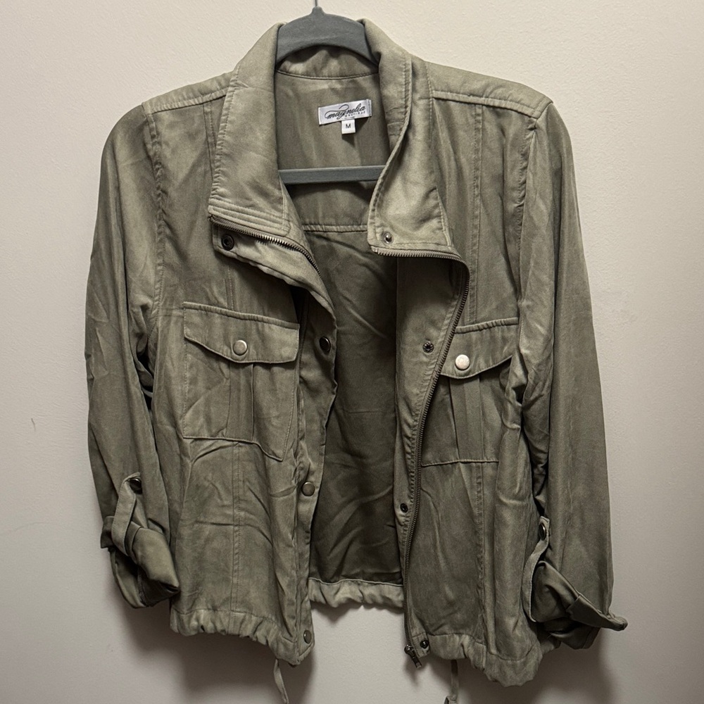 Stylish Olive Utility Jacket